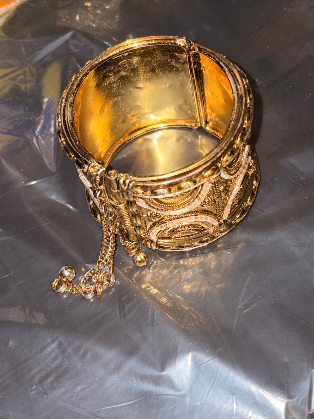 Gold Wide Cuff Bracelet - Women Jewelry